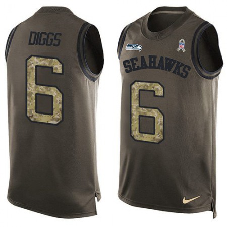 Nike Seahawks #6 Quandre Diggs Green Men's Stitched NFL Limited Salute To Service Tank Top Jersey