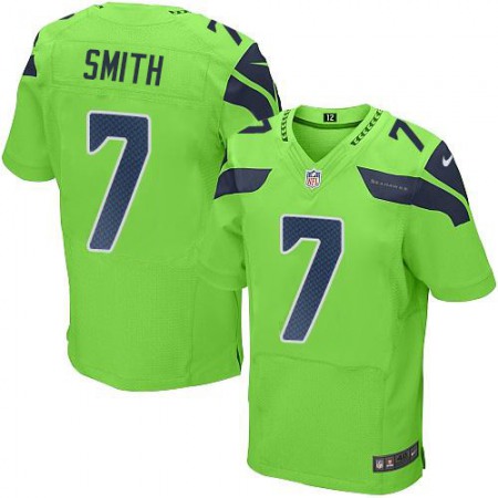 Nike Seahawks #7 Geno Smith Green Men's Stitched NFL Elite Rush Jersey