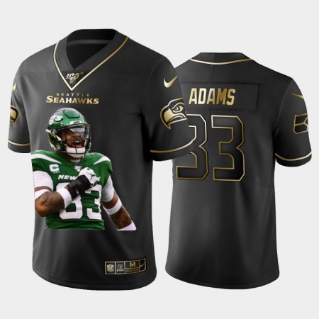 Seattle Seahawks #33 Jamal Adams Nike Team Hero 1 Vapor Limited NFL 100 Jersey Black Golden