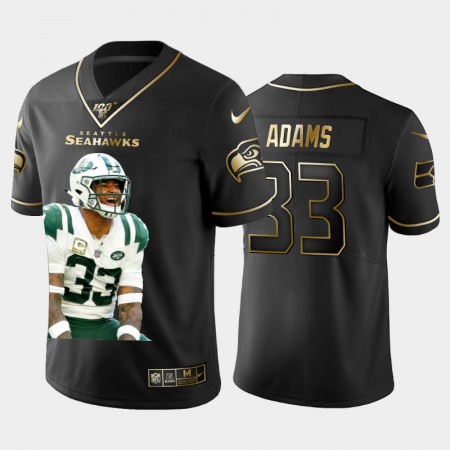 Seattle Seahawks #33 Jamal Adams Nike Team Hero Vapor Limited NFL 100 Jersey Black Golden