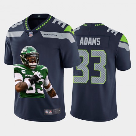 Seattle Seahawks #33 Jamal Adams Nike Team Hero Vapor Limited NFL 100 Jersey Navy