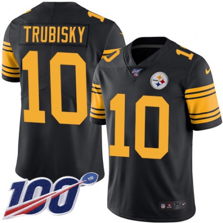 Nike Steelers #10 Mitchell Trubisky Black Youth Stitched NFL Limited Rush 100th Season Jersey