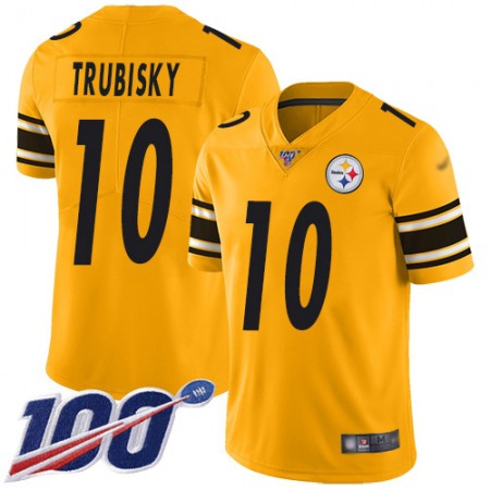 Nike Steelers #10 Mitchell Trubisky Gold Youth Stitched NFL Limited Inverted Legend 100th Season Jersey