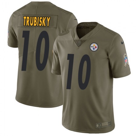 Nike Steelers #10 Mitchell Trubisky Olive Youth Stitched NFL Limited 2017 Salute to Service Jersey