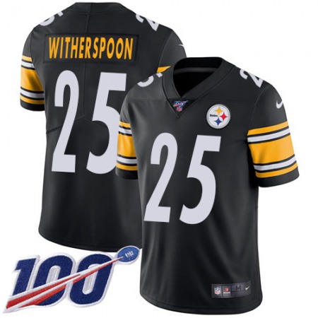 Nike Steelers #25 Ahkello Witherspoon Black Team Color Youth Stitched NFL 100th Season Vapor Limited Jersey