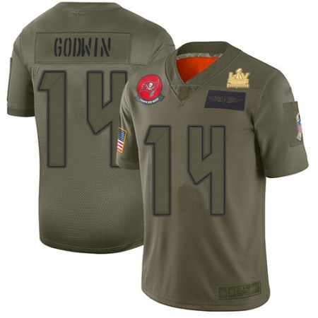 Nike Buccaneers #14 Chris Godwin Camo Men's Super Bowl LV Champions Patch Stitched NFL Limited 2019 Salute To Service Jersey