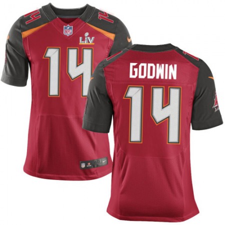 Nike Buccaneers #14 Chris Godwin Red Team Color Men's Super Bowl LV Bound Stitched NFL Vapor Untouchable Elite Jersey