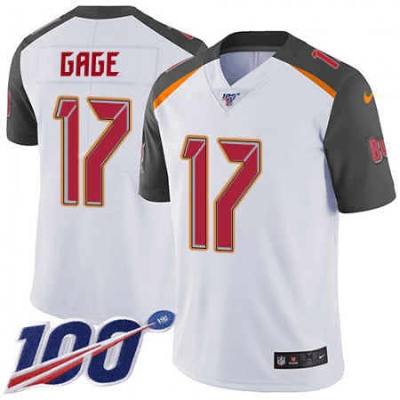 Nike Buccaneers #17 Russell Gage White Men's Stitched NFL 100th Season Vapor Untouchable Limited Jersey