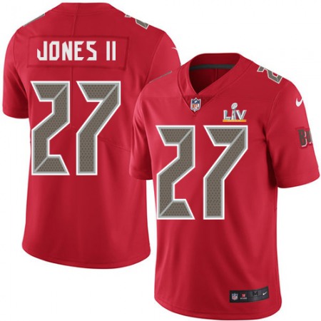 Nike Buccaneers #27 Ronald Jones II Red Men's Super Bowl LV Bound Stitched NFL Limited Rush Jersey