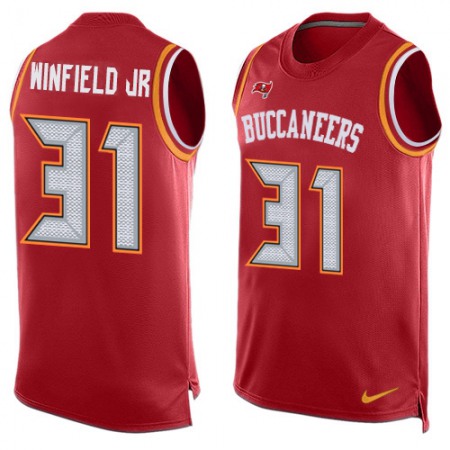 Nike Buccaneers #31 Antoine Winfield Jr. Red Team Color Men's Stitched NFL Limited Tank Top Jersey