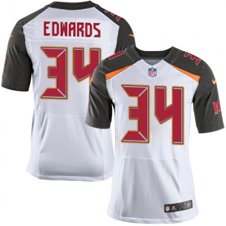 Nike Buccaneers #34 Mike Edwards White Men's Stitched NFL New Elite Jersey