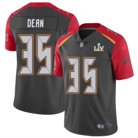 Nike Buccaneers #35 Jamel Dean Gray Men's Super Bowl LV Bound Stitched NFL Limited Inverted Legend Jersey