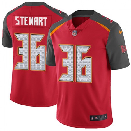 Nike Buccaneers #36 M.J. Stewart Red Team Color Men's Stitched NFL Vapor Untouchable Limited Jersey