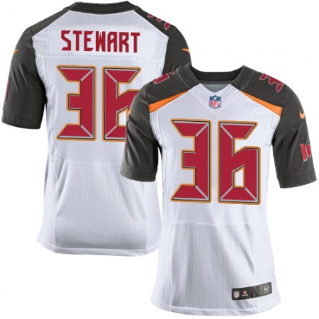 Nike Buccaneers #36 M.J. Stewart White Men's Stitched NFL New Elite Jersey