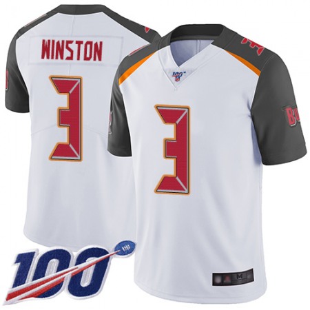 Nike Buccaneers #3 Jameis Winston White Men's Stitched NFL 100th Season Vapor Limited Jersey