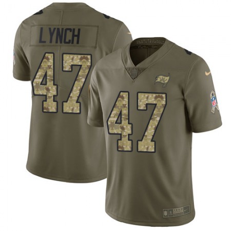 Nike Buccaneers #47 John Lynch Olive/Camo Men's Stitched NFL Limited 2017 Salute To Service Jersey