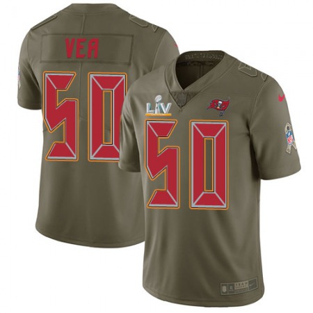 Nike Buccaneers #50 Vita Vea Olive Men's Super Bowl LV Bound Stitched NFL Limited 2017 Salute To Service Jersey