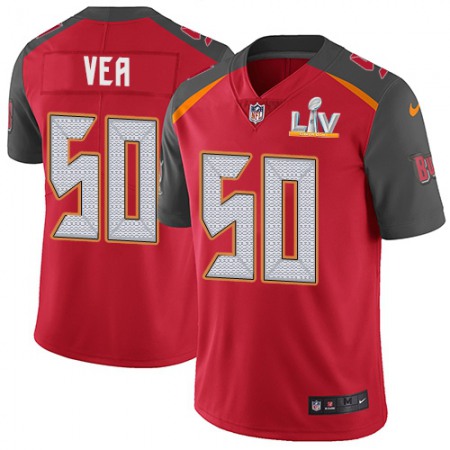 Nike Buccaneers #50 Vita Vea Red Team Color Men's Super Bowl LV Bound Stitched NFL Vapor Untouchable Limited Jersey