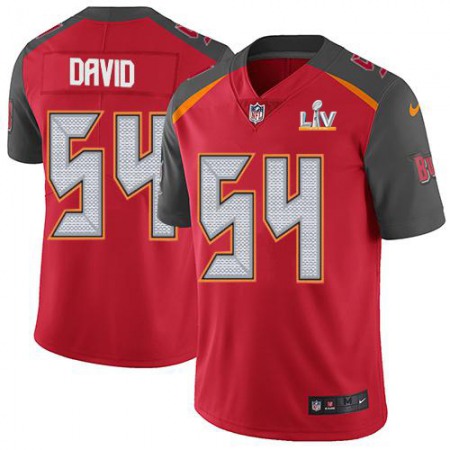 Nike Buccaneers #54 Lavonte David Red Team Color Men's Super Bowl LV Bound Stitched NFL Vapor Untouchable Limited Jersey