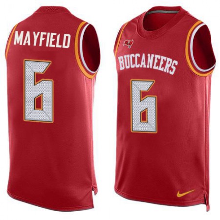 Nike Buccaneers #6 Baker Mayfield Red Team Color Men's Stitched NFL Limited Tank Top Jersey