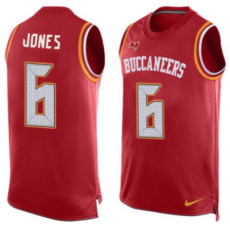 Nike Buccaneers #6 Julio Jones Red Team Color Men's Stitched NFL Limited Tank Top Jersey