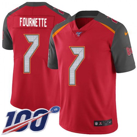 Nike Buccaneers #7 Leonard Fournette Red Team Color Men's Stitched NFL 100th Season Vapor Untouchable Limited Jersey