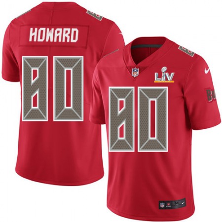 Nike Buccaneers #80 O. J. Howard Red Men's Super Bowl LV Bound Stitched NFL Limited Rush Jersey