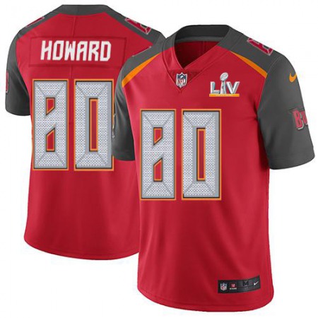 Nike Buccaneers #80 O. J. Howard Red Team Color Men's Super Bowl LV Bound Stitched NFL Vapor Untouchable Limited Jersey