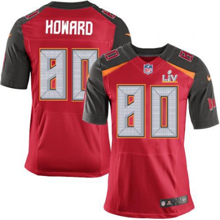 Nike Buccaneers #80 O. J. Howard Red Team Color Men's Super Bowl LV Bound Stitched NFL Vapor Untouchable Elite Jersey