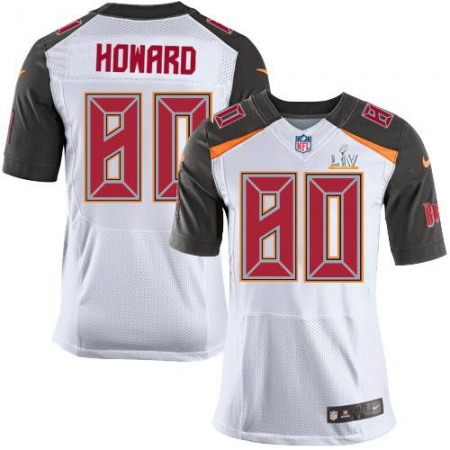 Nike Buccaneers #80 O. J. Howard White Men's Super Bowl LV Bound Stitched NFL New Elite Jersey