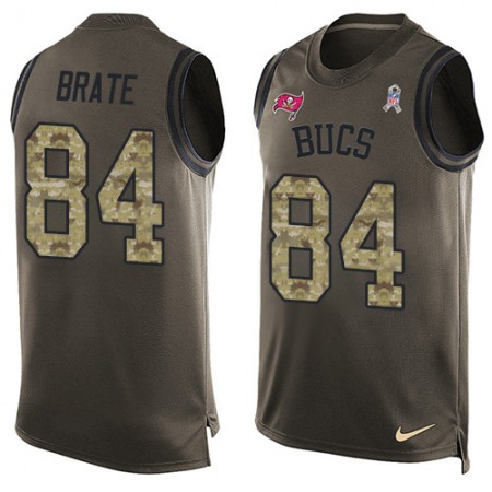 Nike Buccaneers #84 Cameron Brate Green Men's Stitched NFL Limited Salute To Service Tank Top Jersey