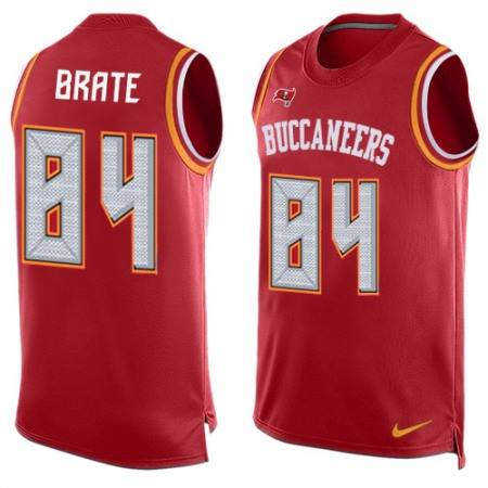 Nike Buccaneers #84 Cameron Brate Red Team Color Men's Stitched NFL Limited Tank Top Jersey