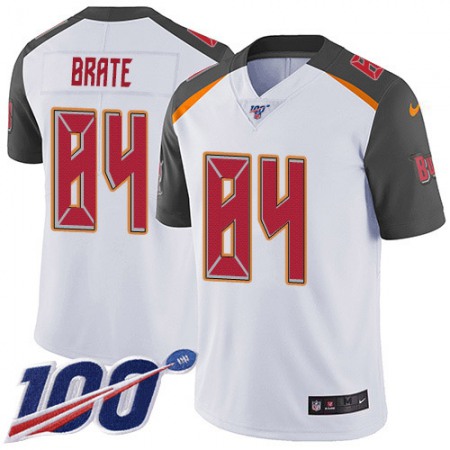 Nike Buccaneers #84 Cameron Brate White Men's Stitched NFL 100th Season Vapor Untouchable Limited Jersey