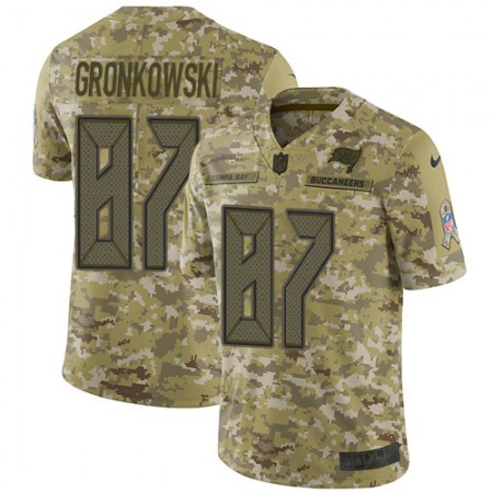 Nike Buccaneers #87 Rob Gronkowski Camo Men's Stitched NFL Limited 2018 Salute To Service Jersey