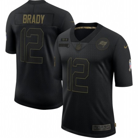 Tampa Bay Buccaneers #12 Tom Brady Nike 2020 Salute To Service Limited Jersey Black