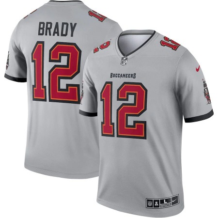 Tampa Bay Buccaneers #12 Tom Brady Nike Men's Gray Inverted Legend Jersey