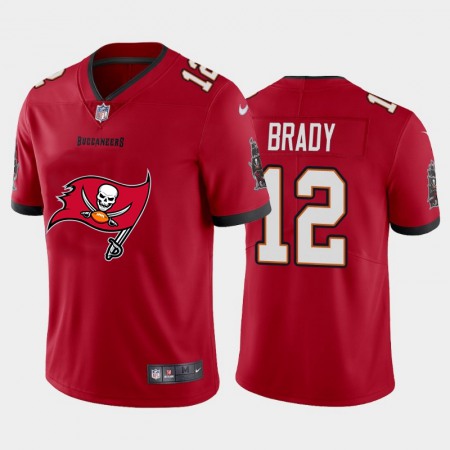 Tampa Bay Buccaneers #12 Tom Brady Red Men's Nike Big Team Logo Vapor Limited NFL Jersey