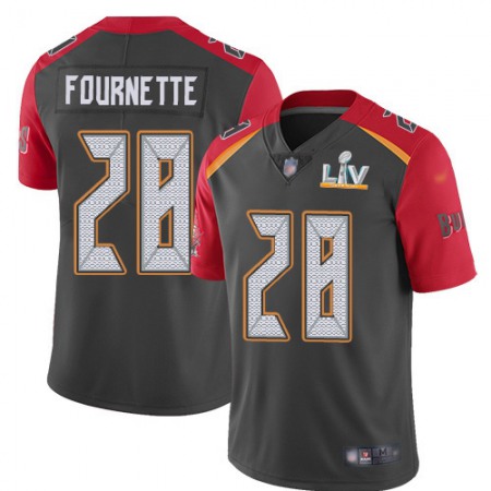 Tampa Bay Buccaneers #28 Leonard Fournette Gray Men's Super Bowl LV Bound Stitched NFL Limited Inverted Legend Jersey