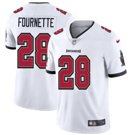 Tampa Bay Buccaneers #28 Leonard Fournette Men's Nike White Vapor Limited Jersey