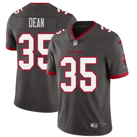 Tampa Bay Buccaneers #35 Jamel Dean Men's Nike Pewter Alternate Vapor Limited Jersey