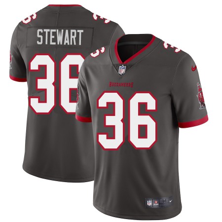 Tampa Bay Buccaneers #36 M.J. Stewart Men's Nike Pewter Alternate Vapor Limited Jersey