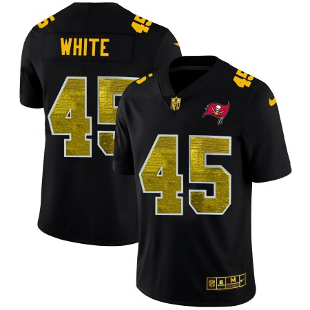 Tampa Bay Buccaneers #45 Devin White Men's Black Nike Golden Sequin Vapor Limited NFL Jersey