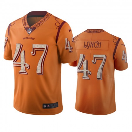 Tampa Bay Buccaneers #47 John Lynch Orange Vapor Limited City Edition Jersey