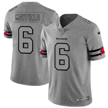 Tampa Bay Buccaneers #6 Baker Mayfield Men's Nike Gray Gridiron II Vapor Untouchable Limited NFL Jersey