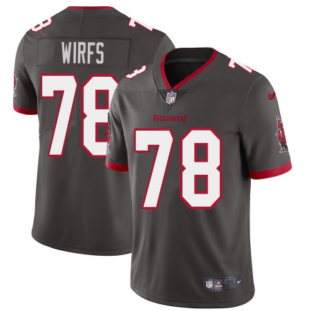 Tampa Bay Buccaneers #78 Tristan Wirfs Men's Nike Pewter Alternate Vapor Limited Jersey