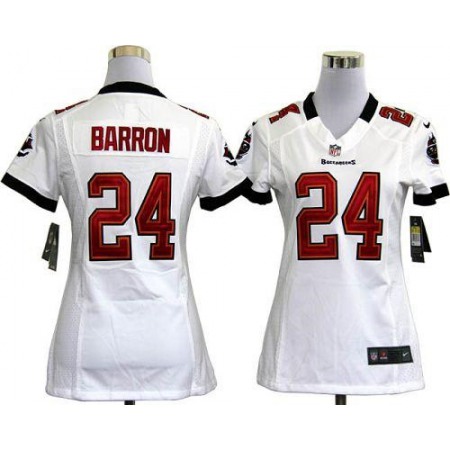 Nike Buccaneers #24 Mark Barron White Women's Stitched NFL Elite Jersey