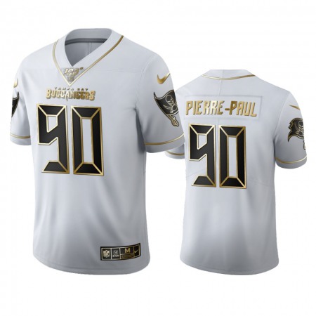 Tampa Bay Buccaneers #90 Jason Pierre-Paul Men's Nike White Golden Edition Vapor Limited NFL 100 Jersey