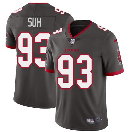 Tampa Bay Buccaneers #93 Ndamukong Suh Men's Nike Pewter Alternate Vapor Limited Jersey