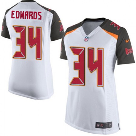 Nike Buccaneers #34 Mike Edwards White Women's Stitched NFL New Elite Jersey