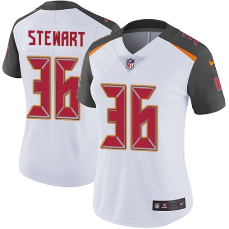 Nike Buccaneers #36 M.J. Stewart White Women's Stitched NFL Vapor Untouchable Limited Jersey